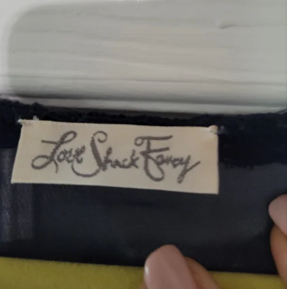 LOVESHACKFANCY Women's Gwen Dress Blue Ruffled Lace Mini Dress Size XS - Picture 2 of 4